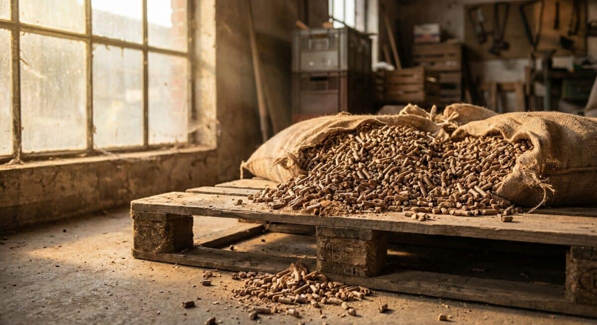 découvrez comment le stockage prolongé des pellets depuis l'hiver dernier entraîne un gaspillage important et réduit leur efficacité, avec des conseils pour éviter ces pertes.